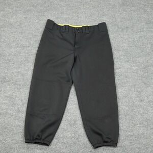 Mizuno Pants Women Large Black Softball Fastpitch Padded Quilted Athletic